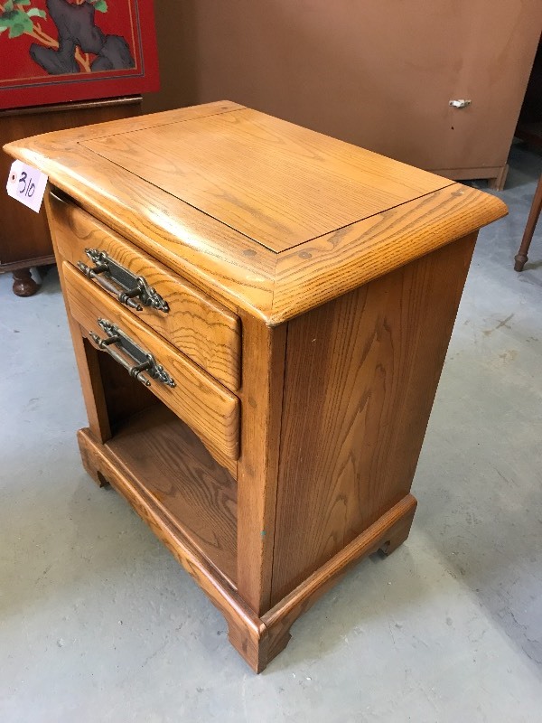 lot 310 image: SOLID OAK NIGHT STAND