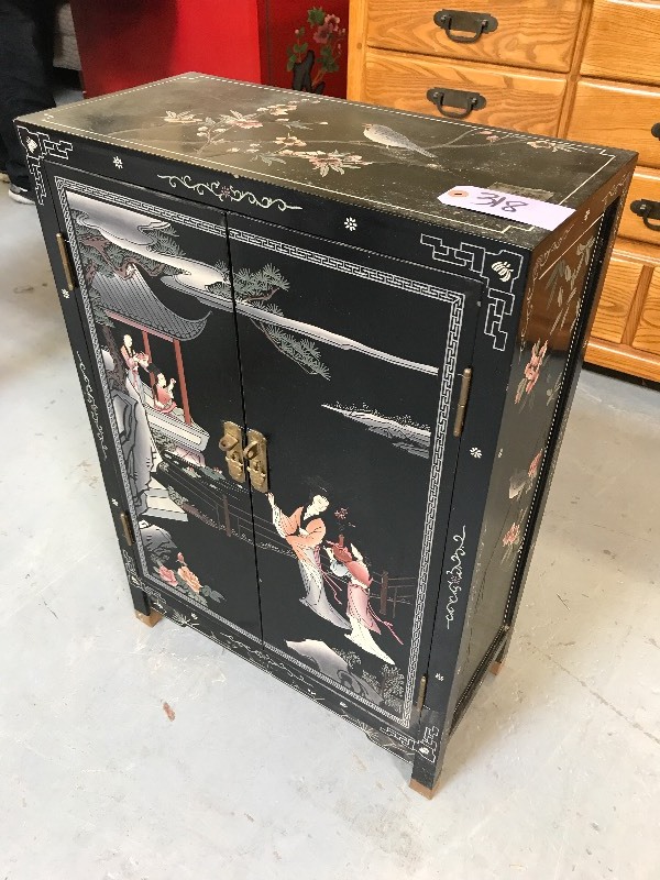 lot 318 image: ASIAN WOOD CABINET