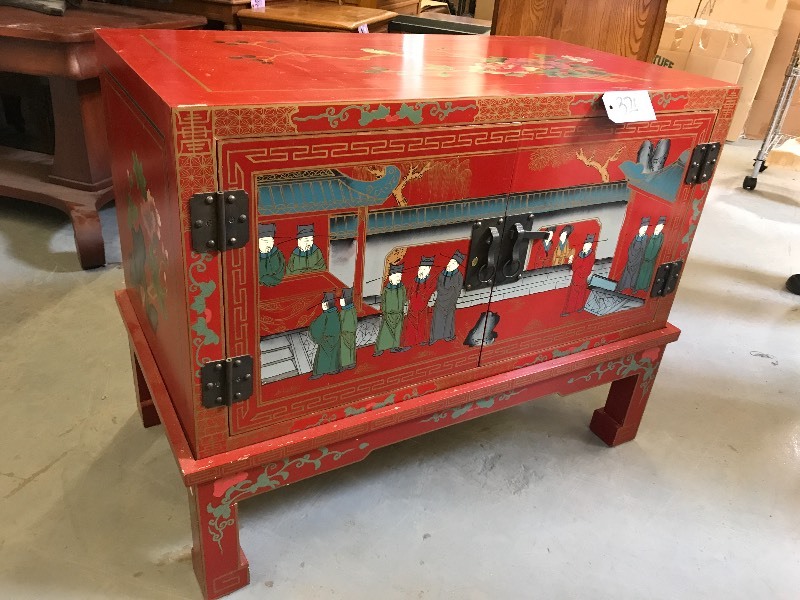 lot 320 image: ASIAN WOOD CABINET