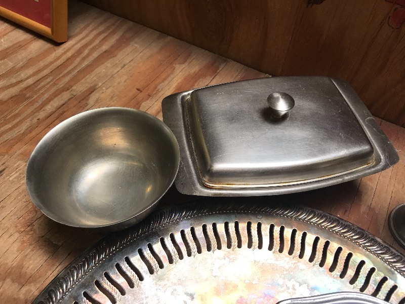 lot 344 image: PEWTER AND METAL TABLEWARE