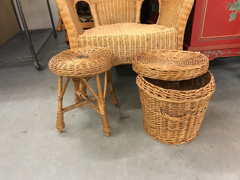 lot 360 image: WICKER CHAIR AND MORE