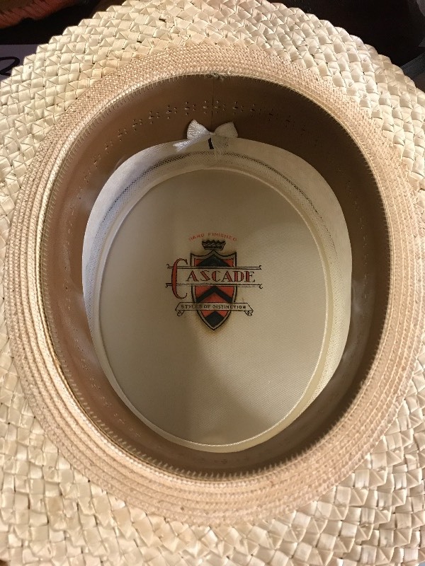 lot 377 image: FLAT BRIM STRAW HAT