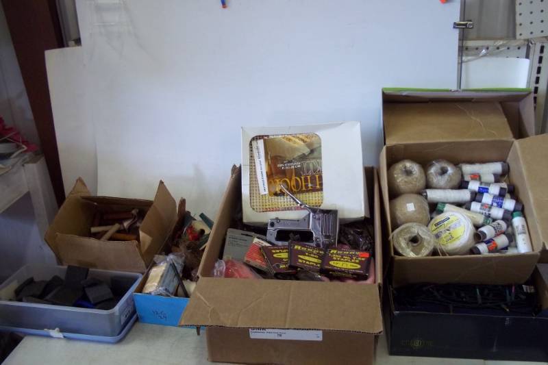 lot 89 image: Staple Gun with staples, lots of craft items, etc