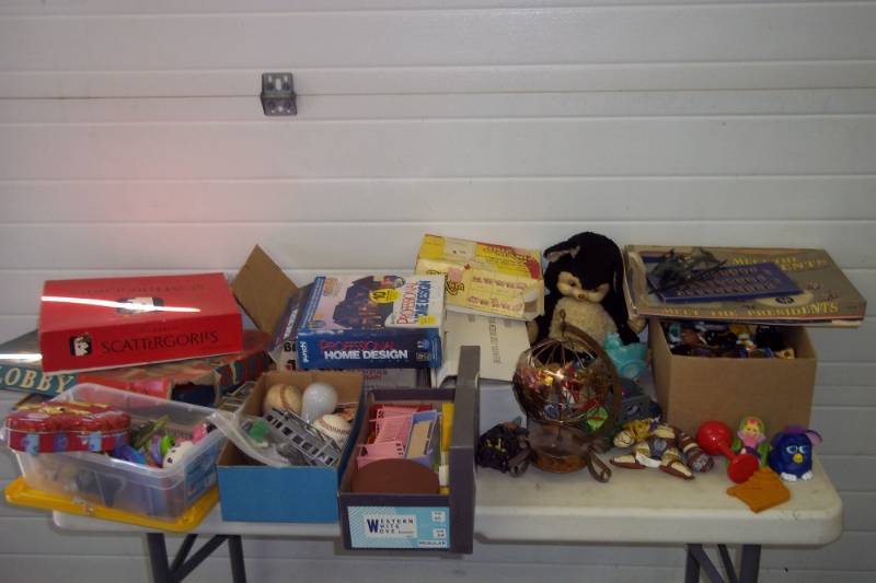 lot 114 image: Assortment of Board Games, Childrens Toys, Dolls, Musical Globe