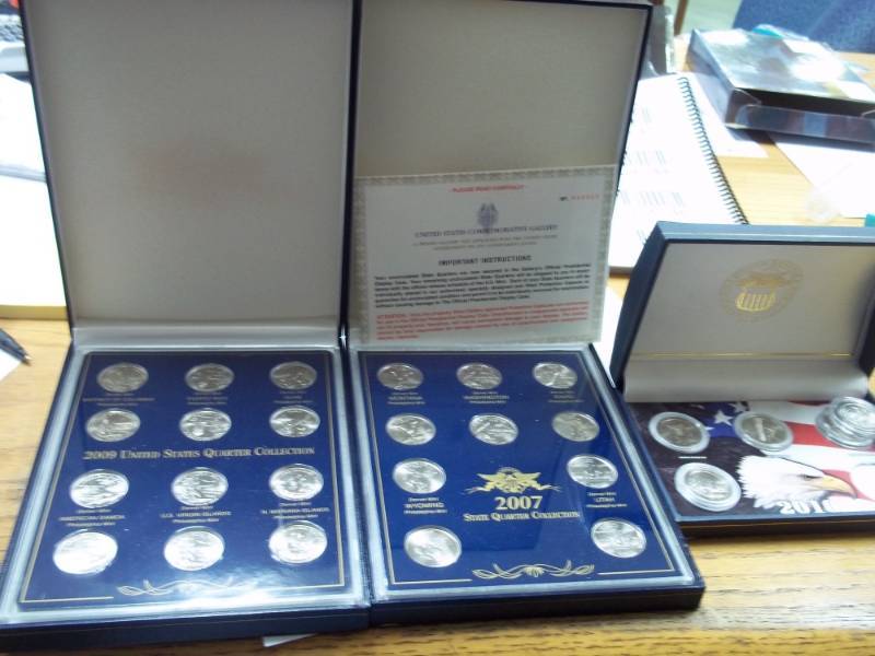 lot 43 image: 2007, 2009, 2010 US State Quarter Collections