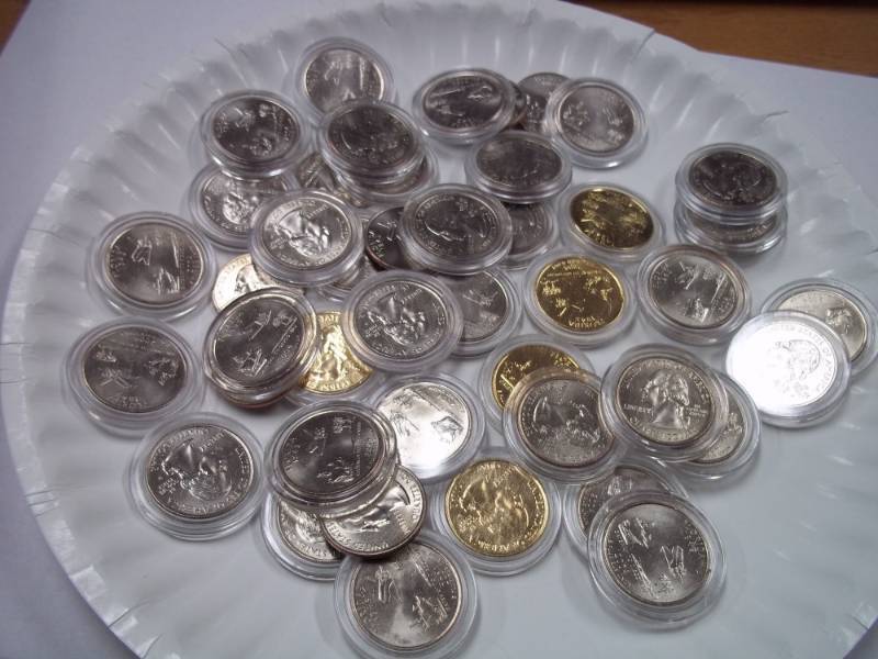 lot 46 image: Large Assortment of Florida State Quarters in Cases