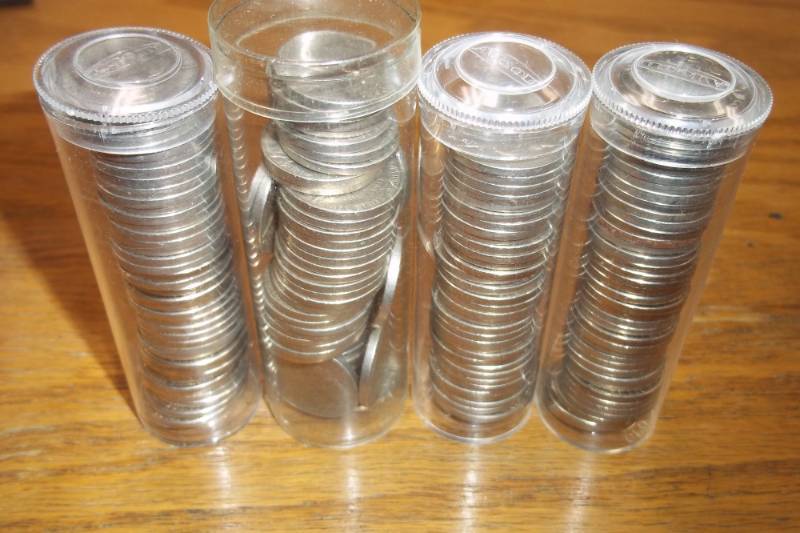 lot 160 image: 4 Tubes of Assorted Nickels