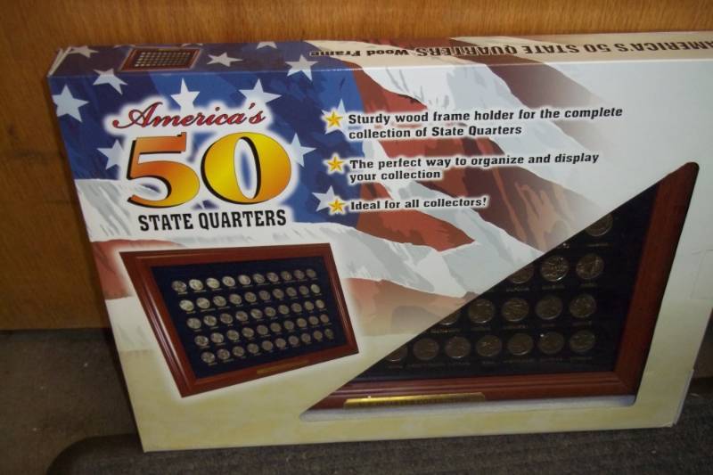 lot 170 image: 50 State Quarter Framed Set Collection