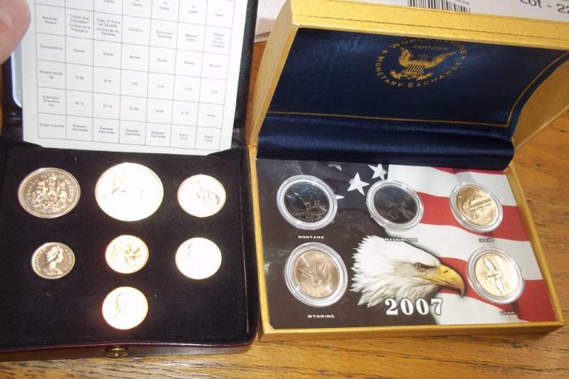 lot 218 image: 1977 Canadian Proof Set, 2007 American State Quarter Set