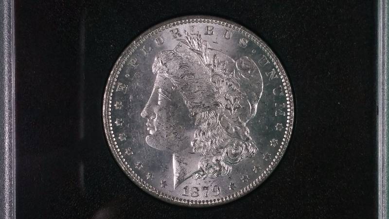 Ultra Rare 1879 P Morgan Silver Dollar GSA Hard Pack w Box