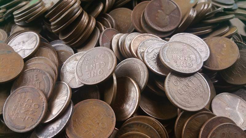1000 Unsorted Wheat Cents