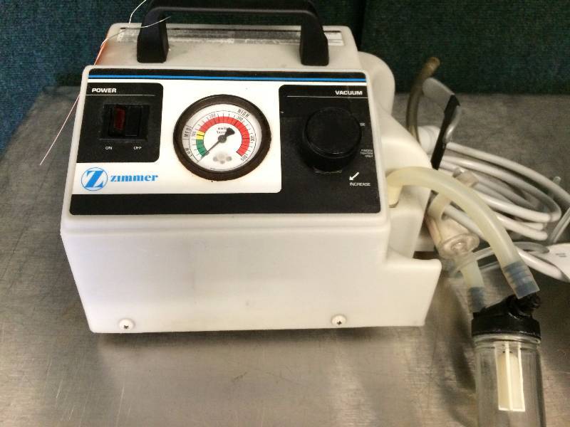 lot 7 image: Retails Used $400 Zimmer Aeros Instavac Tabletop Critical Care Aspirator High Vacuum & High Flow Suction Pump Unit - Excellent Condition