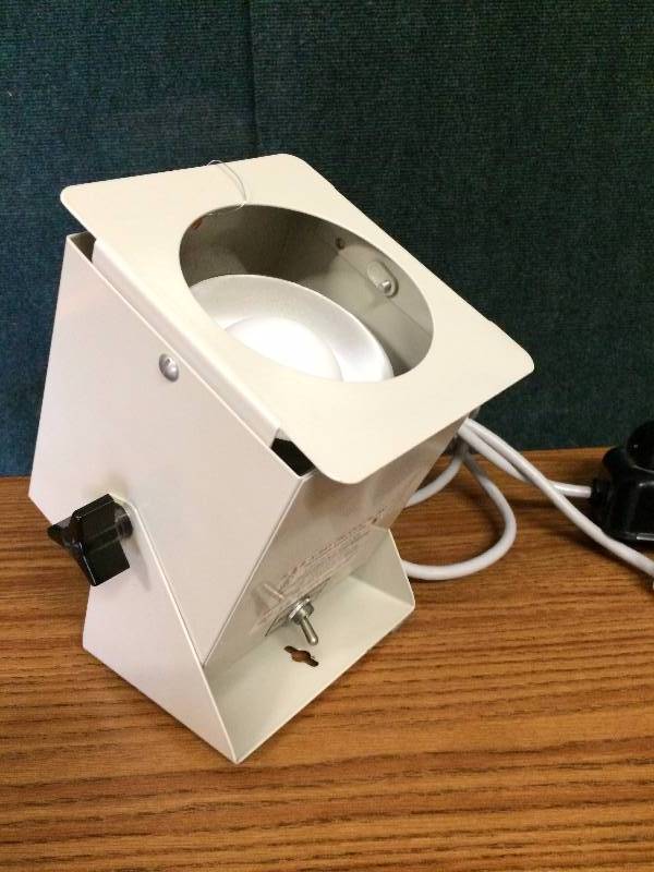 lot 8 image: Retails Used $100 S & S Xray Products Adjustible Xray Film Radiology Illuminator Viewer Spotlight wFoot Pedal - Multiple Uses For This Light Up Lamp Medical Equipment Works & Super Condition