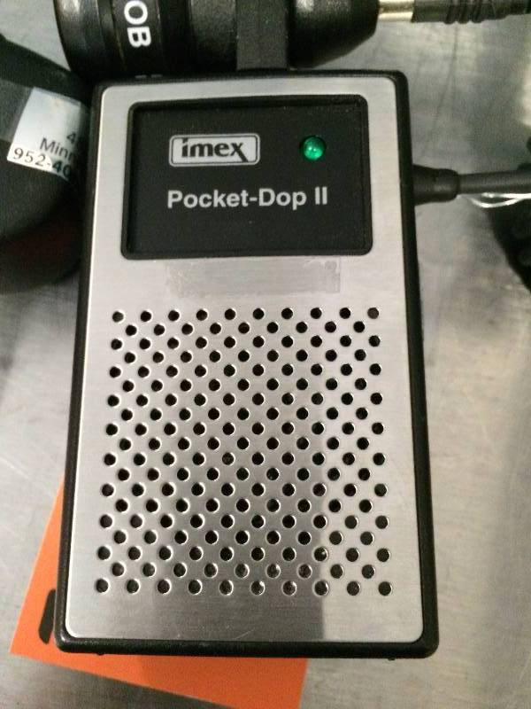 lot 26 image: Natus Medical Imex Pocket-Dop II Doppler System Hand-held Doppler for Obstetric or Vascular Applications