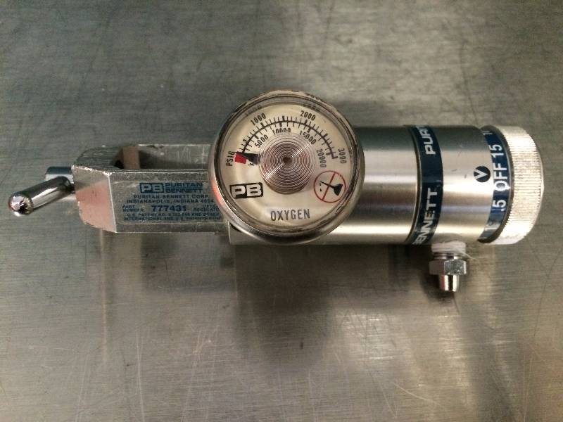 lot 28 image: Puritan-Bennett Oxygen Regulator Model 777431