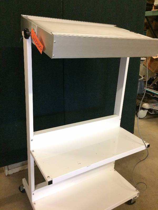lot 76 image: American Medical Sales Tilting 2 Panel X-ray Viewbox 202D Viewer Tracing Profile Shadow Silhouette Pictures Mobile Workstation Desk - Great For Kids & Art Projects Too