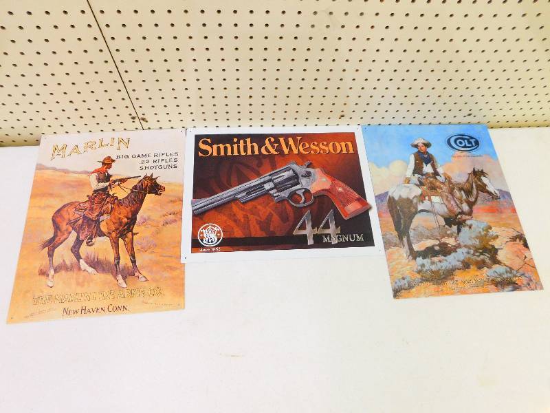 THREE METAL SIGNS