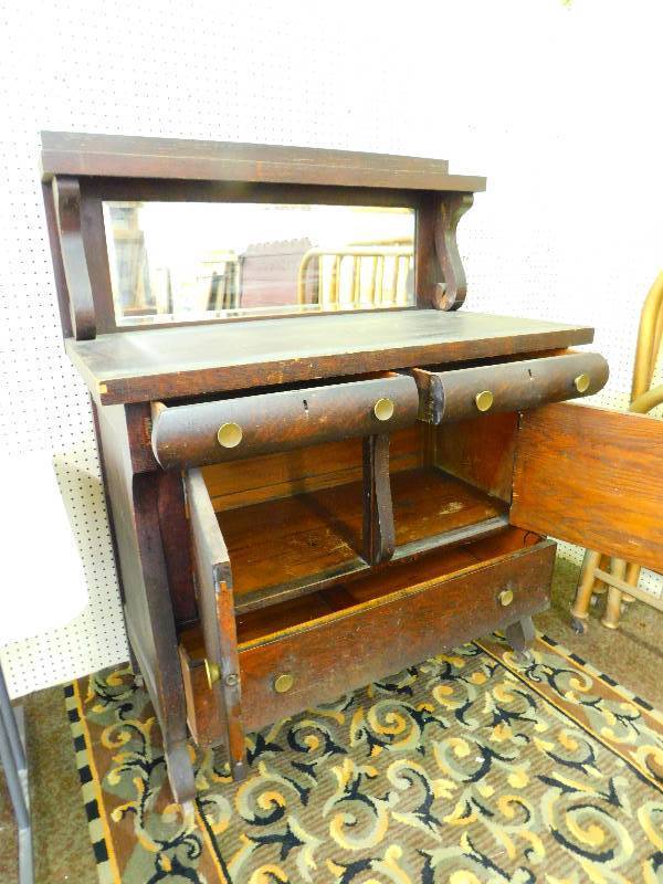 ANTIQUE SIDEBOARD  BUFFET CABINET