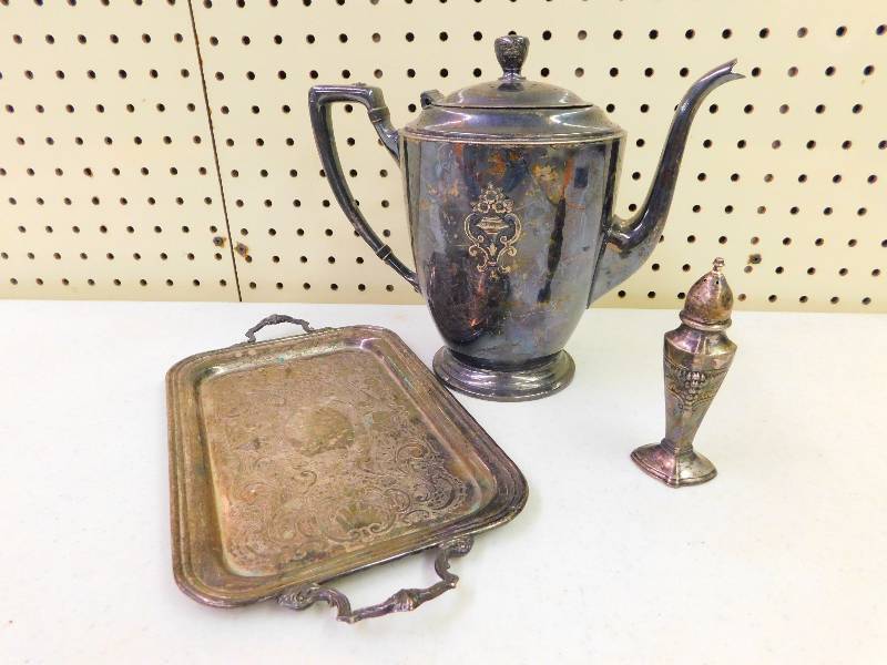 SILVER PLATE DECOR ITEMS