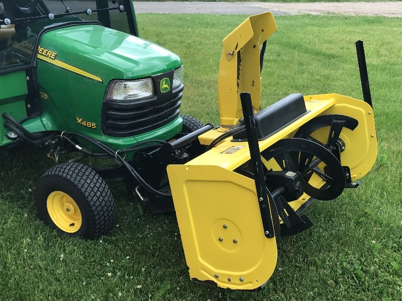 John Deere X485 Lawn Tractor With Cozy Cab, Snowblower, Mower Deck | LE ...