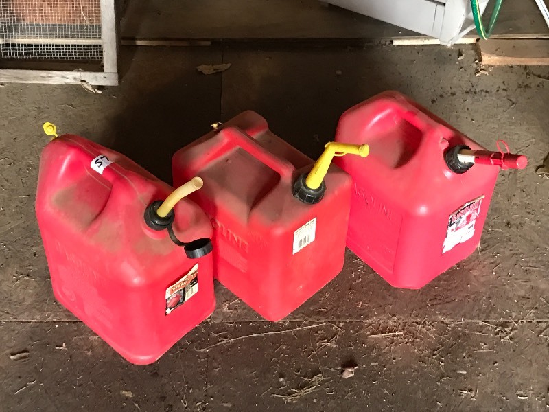 lot 57 image: (3) Plastic Gas Cans