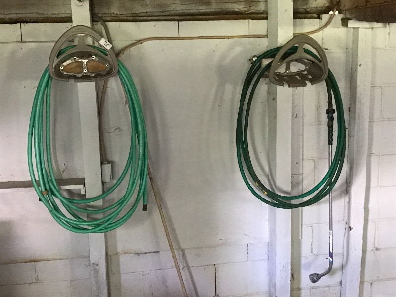 lot 45 image: Hose Hangers With Hoses
