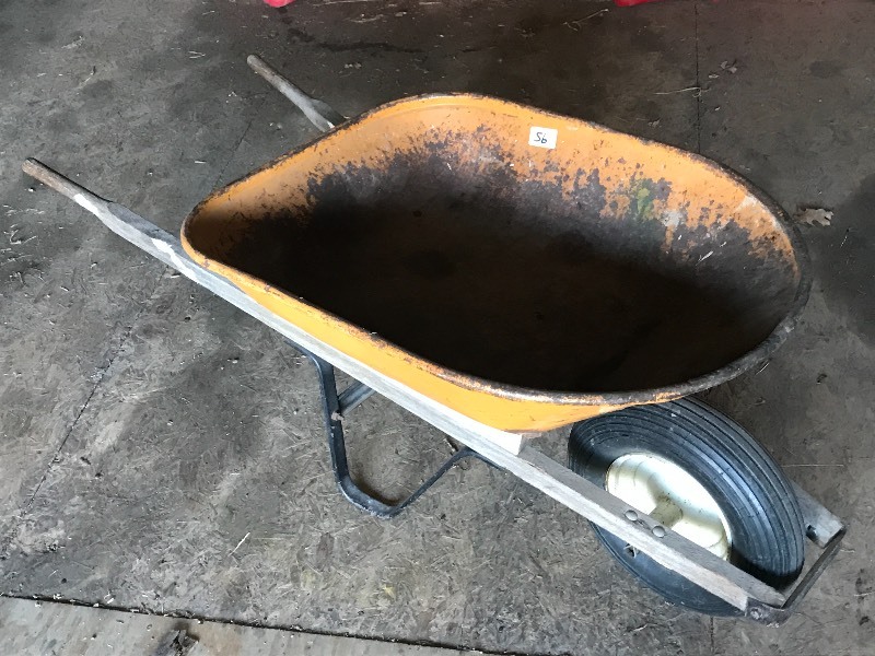 lot 56 image: Steel Wheel Barrel