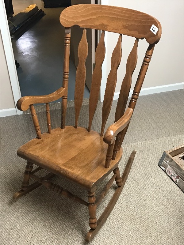lot 62 image: Wood Rocker Chair