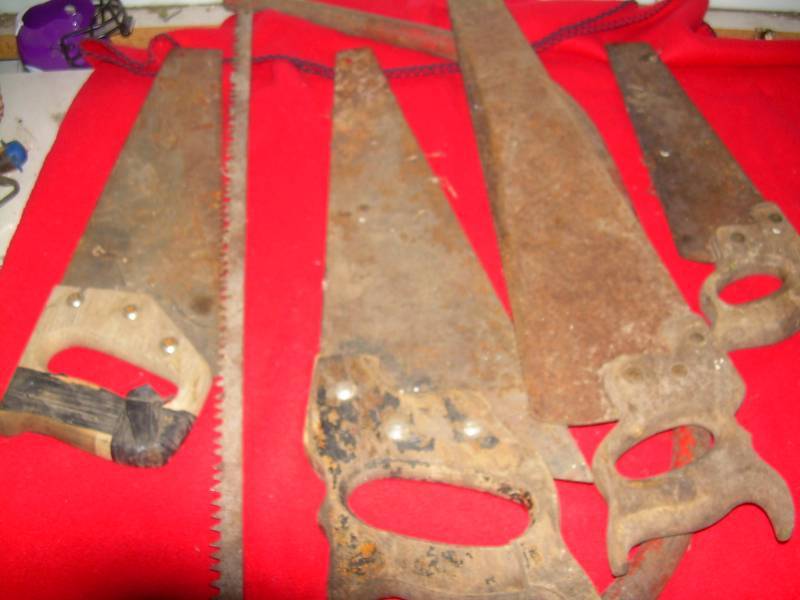 lot 74 image: 4 HAND SAWS