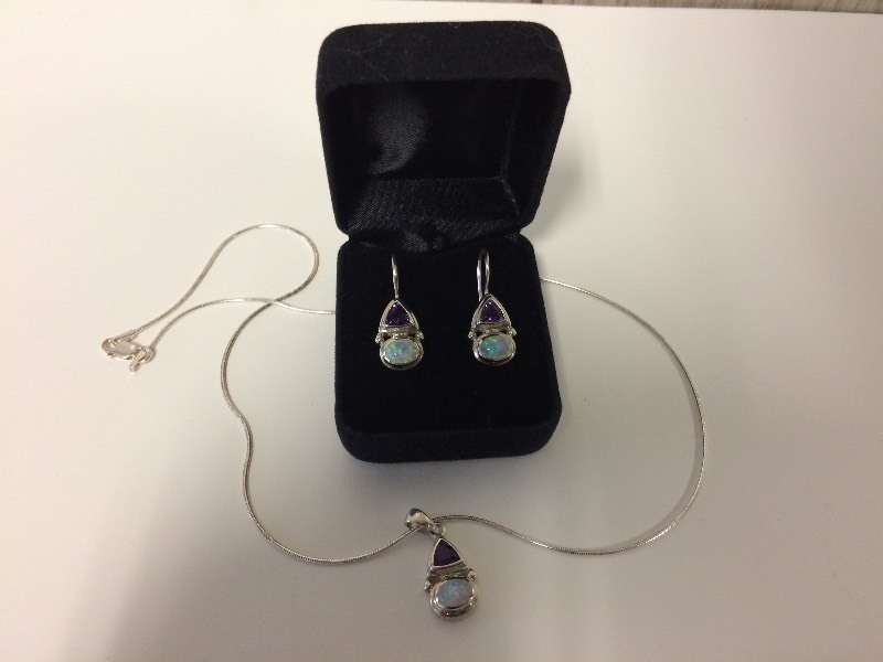 lot 9 image: Sterling Silver Earrings & Necklace