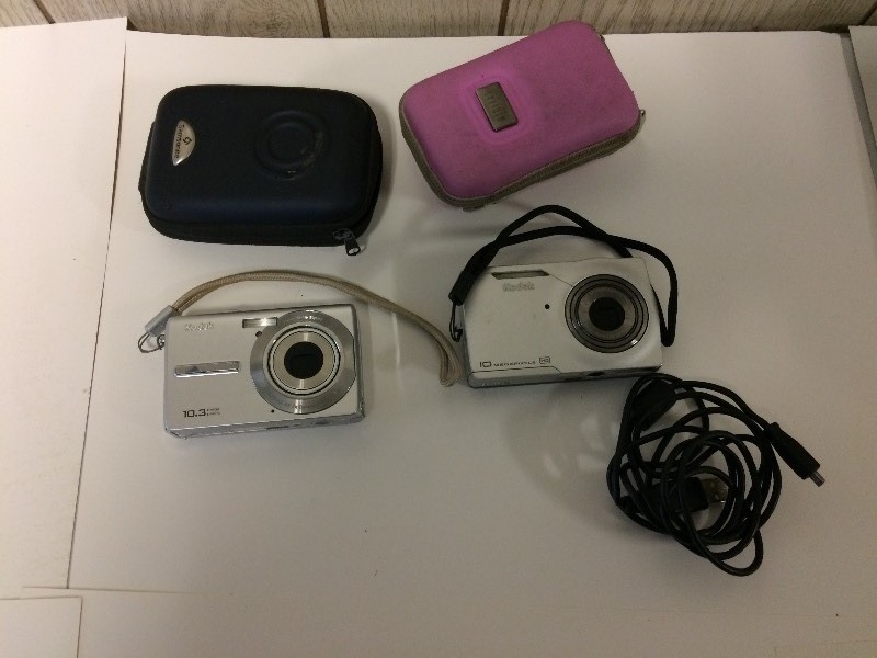 lot 25 image: 2 Kodak Digital Cameras in Cases