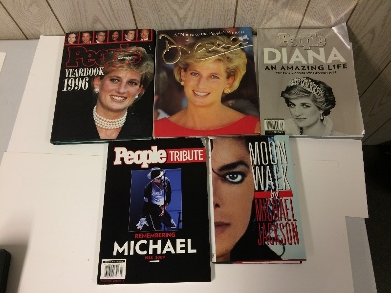 lot 60 image: Princess Diana & Michael Jackson Books