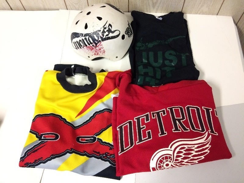 lot 94 image: Sports Jerseys, Ts, Helmet
