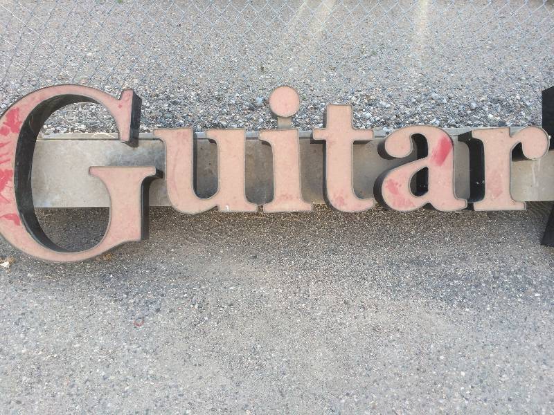 Lighted Guitar Zone Sign - Updated