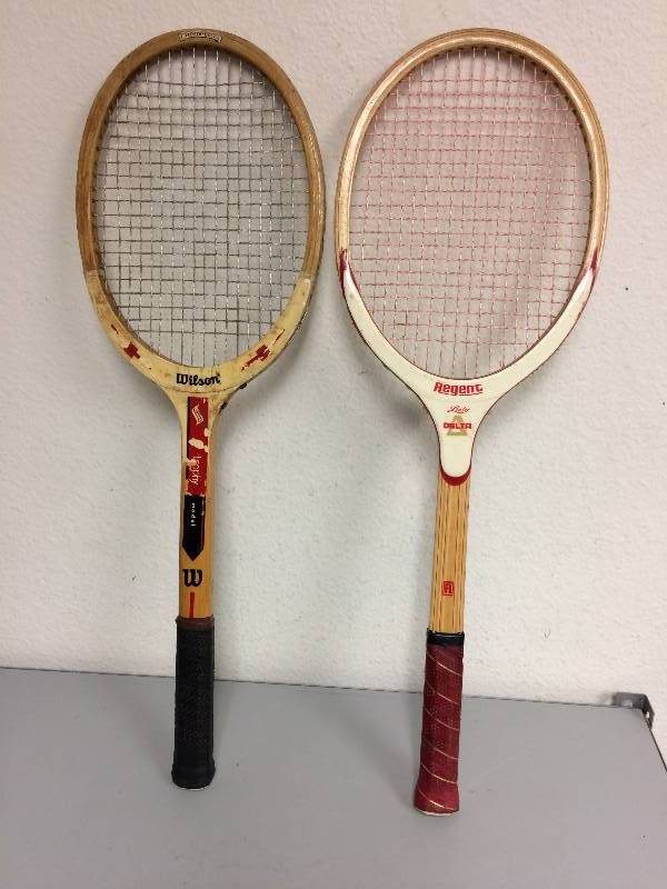 lot 49 image: Vintage Tennis Racquets
