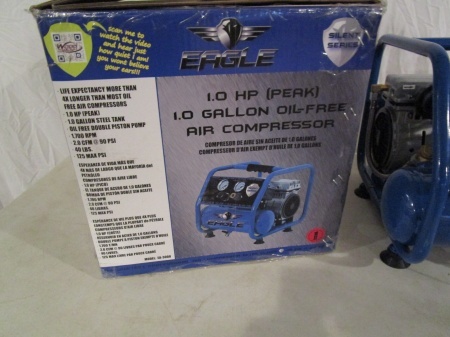 lot 13 image: Eagle Silent Series 1 gallon Air Compressor