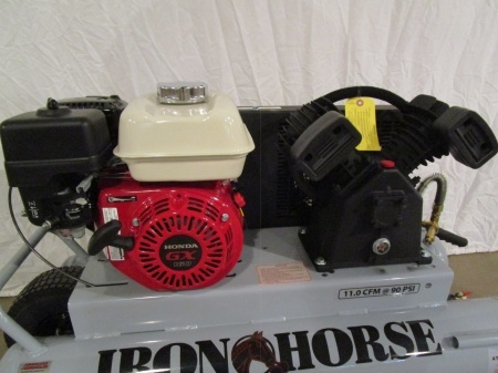 lot 54 image: Iron Horse Twin Tank 10 Gallon Air Compressor