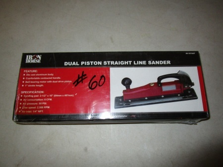 lot 60 image: Iron Horse Dual Piston Straight Line Sander
