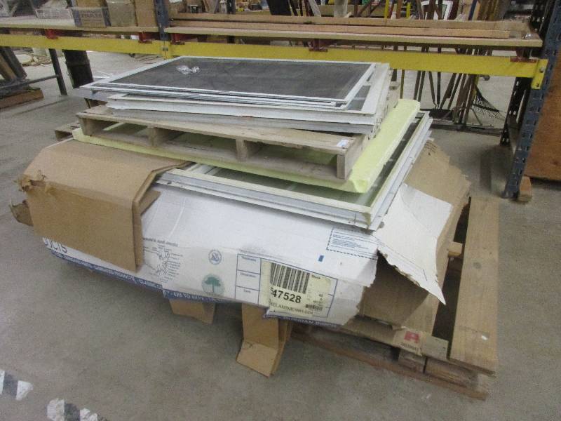 Pallet of new and used windows