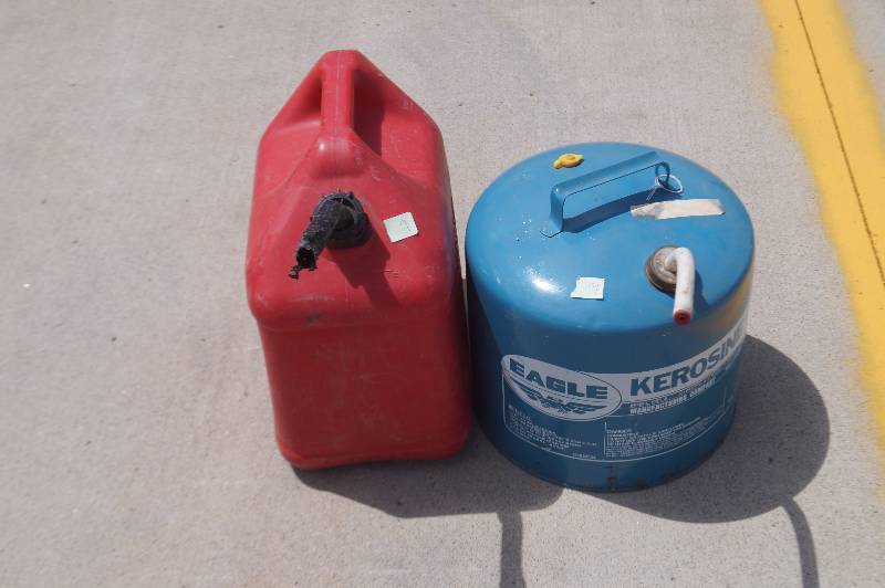 lot 9 image: Gas & Kerosene Cans