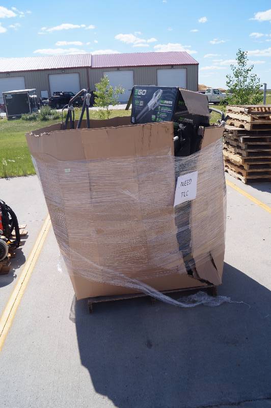 lot 56 image: Pallet of Electric Mowers