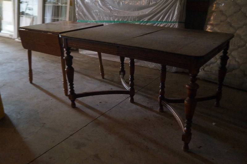 lot 27 image: Vintage Wood Tables