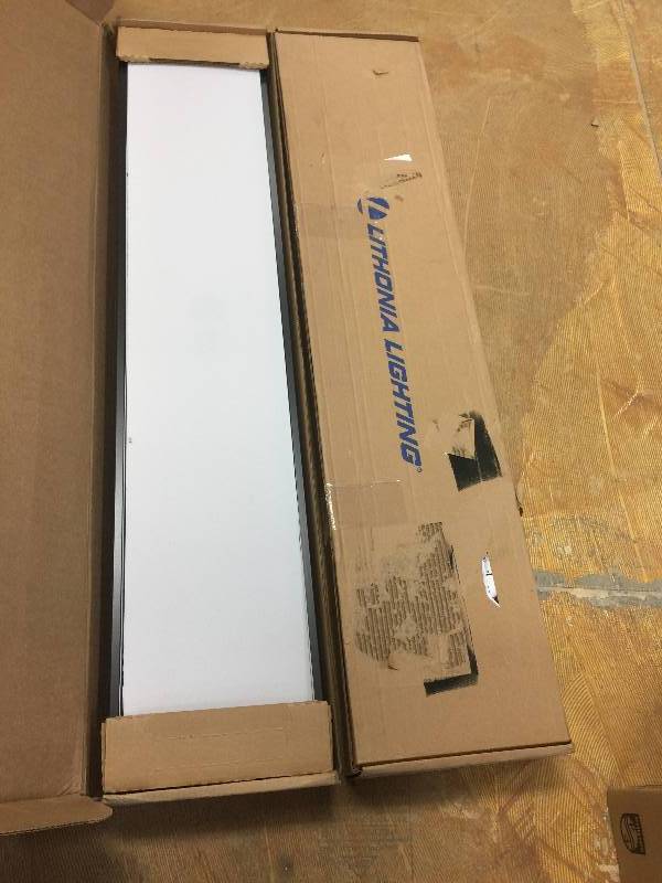 lot 20 image: Set of 2 Lithonia Lighting Saturn 4 ft. Bronze LED Linear Flushmount-FMFL 30840 SATL BZ  open box