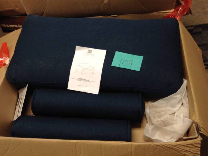 lot 109 image: Lifestyle Solutions Jareth King Chair in Navy Blue