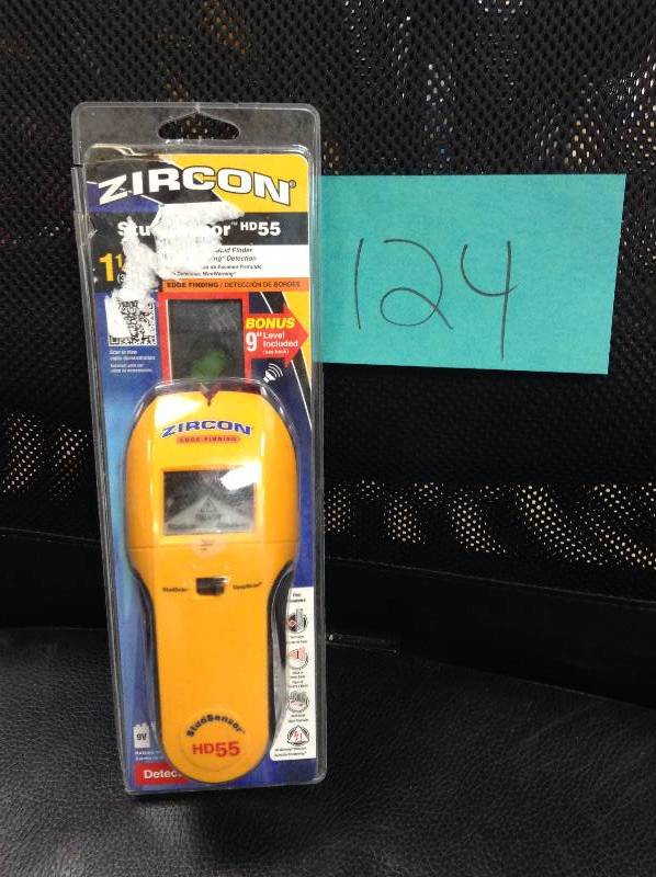 lot 124 image: Zircon StudSensor HD55 Stud Finder with Level set
