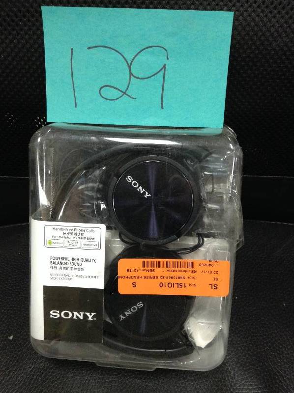 lot 129 image: Sony Stereo Headphones MDR-ZX310AP Hands free Phone Calls