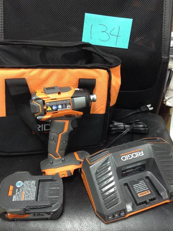 lot 134 image: Ridgid GEN5X R86035SB 18-Volt Lithium-Ion 14 in. Cordless Impact