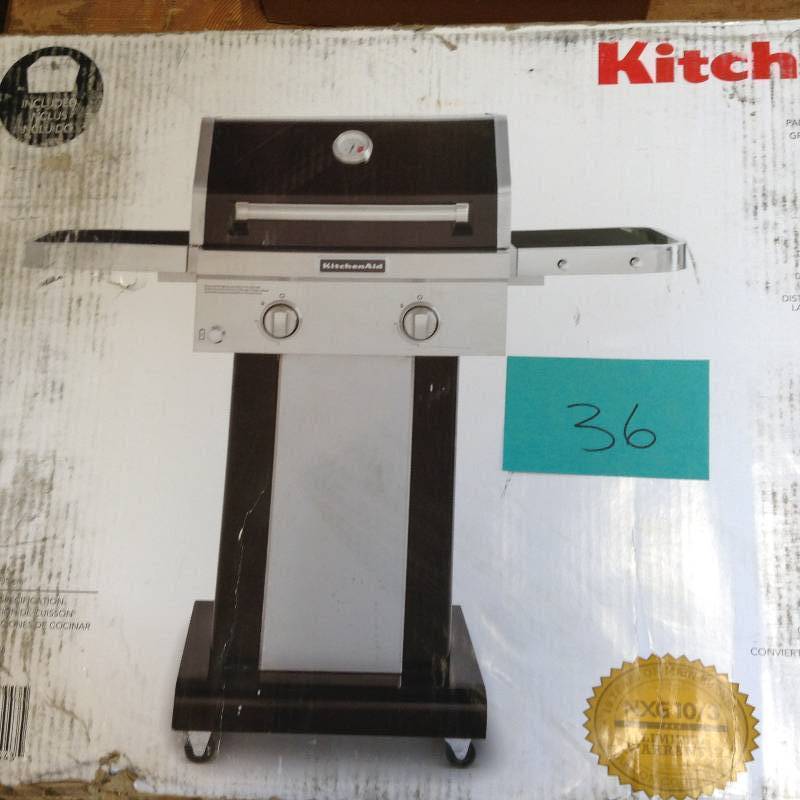 lot 36 image: Kitchen Aid 2 burner outdoor grill