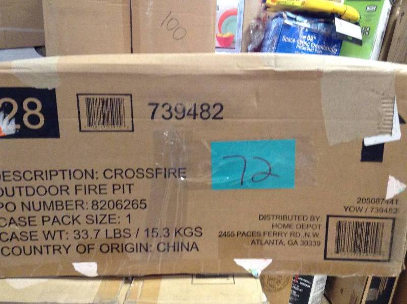 lot 72 image: Hampton Bay Crossfire 29.50 in. Steel Fire Pit