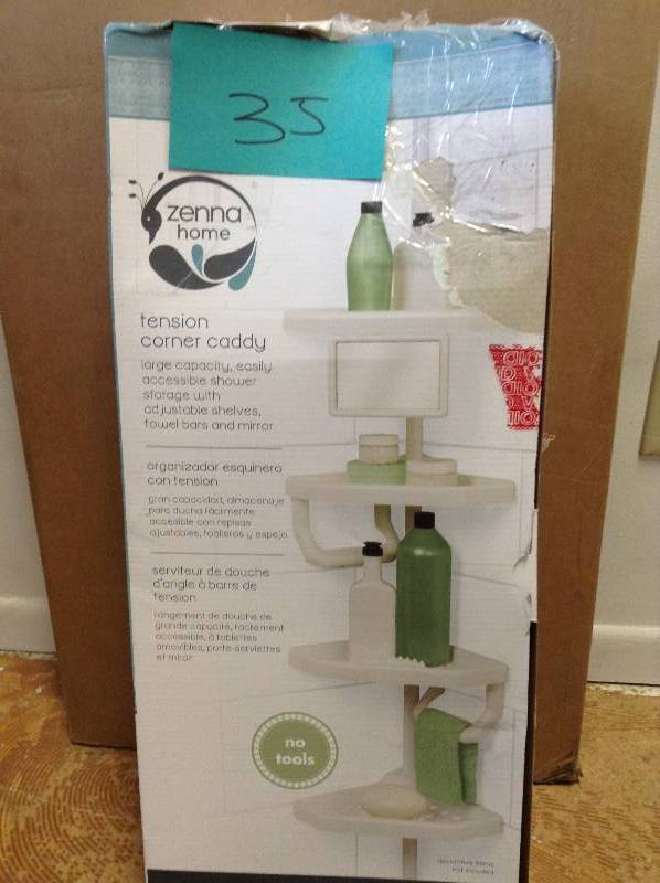 lot 35 image: Zenna Home Tension corner caddy